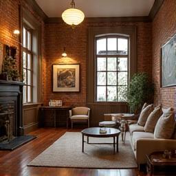Refurbished historic Manchester townhouse interior